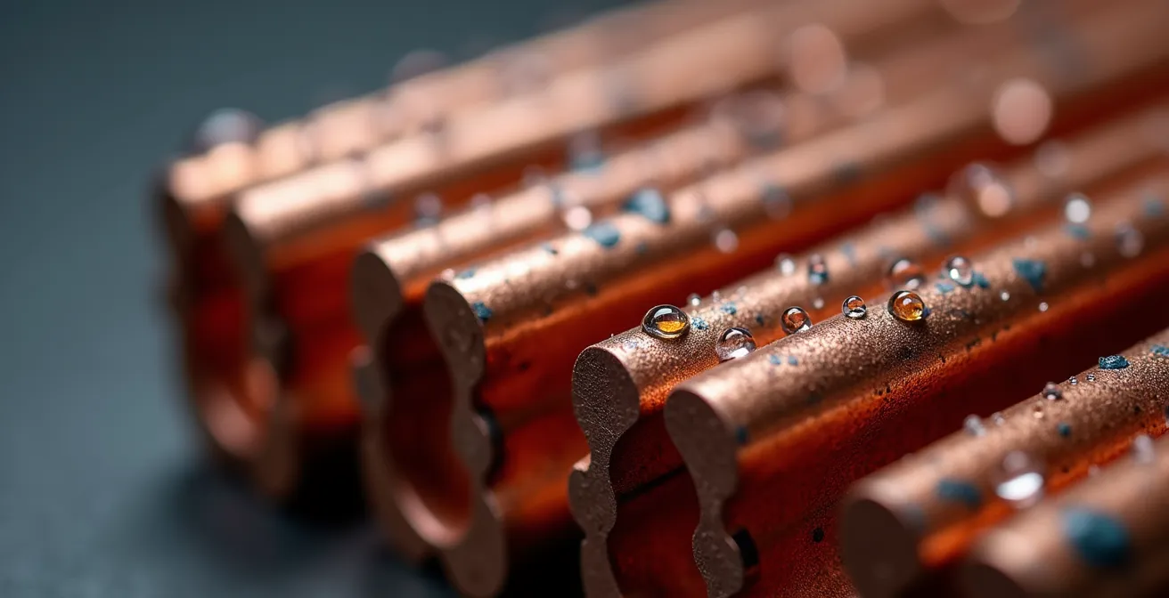 Vue macro d'un composant technique haute précision de système HVAC